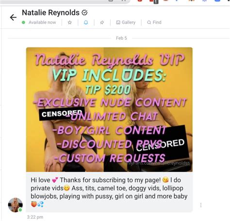 natalie reynolds sex|Natalie Reynolds New Sex Tape From Onlyfans Leaked – Hot Video